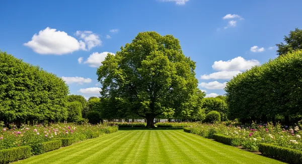 Élagueur professionnel en action dans un grand arbre